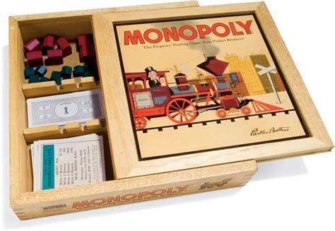 monopoly game metal box|monopoly vintage wooden box edition.